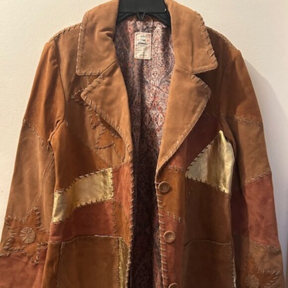 We The Free Free People Jackets & Blazers - We The Free FP Leather Flowers On The Wall Patch Stitch Suede Lined Jacket